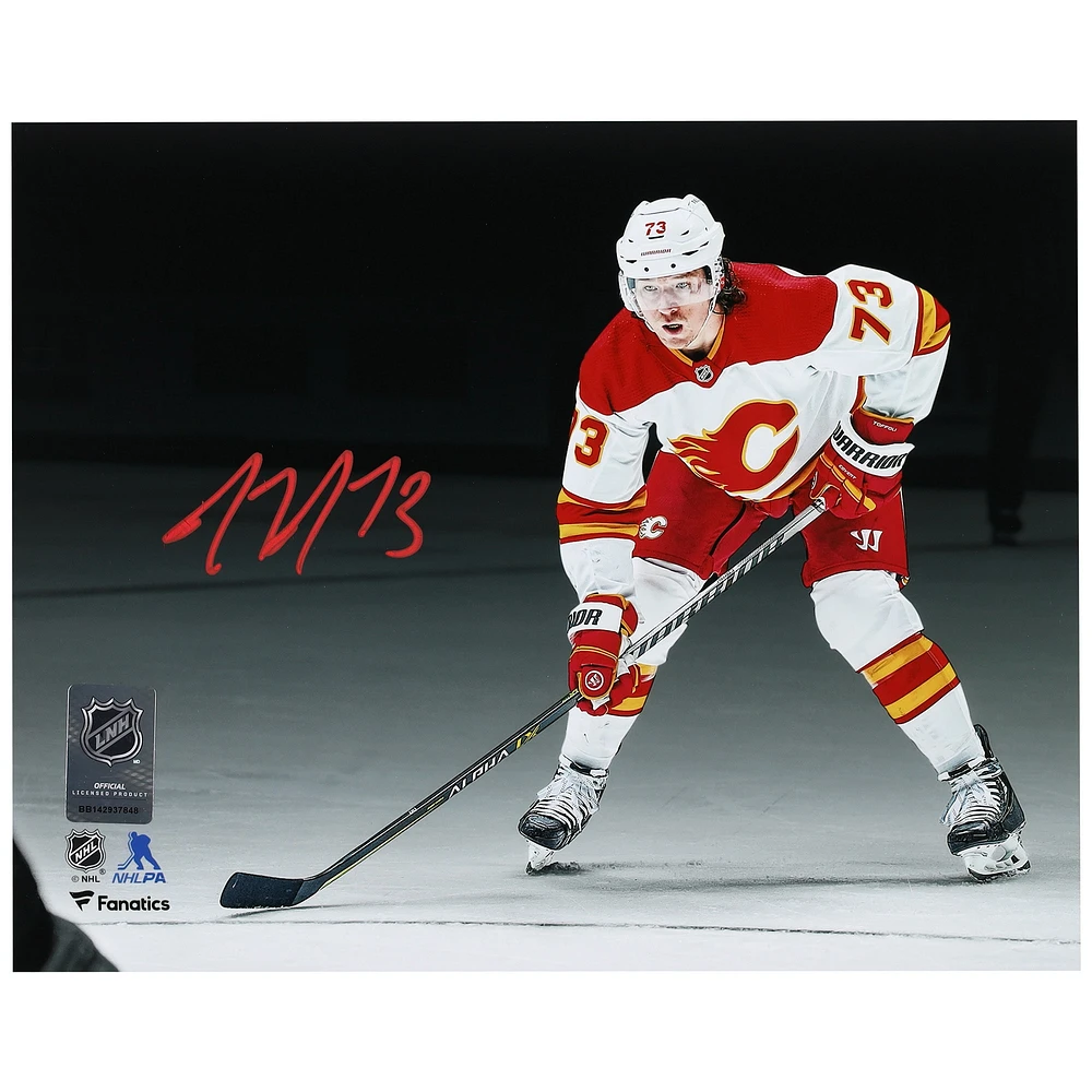 Tyler Toffoli Calgary Flames Autographed 8" x 10" White Jersey Spotlight Photograph