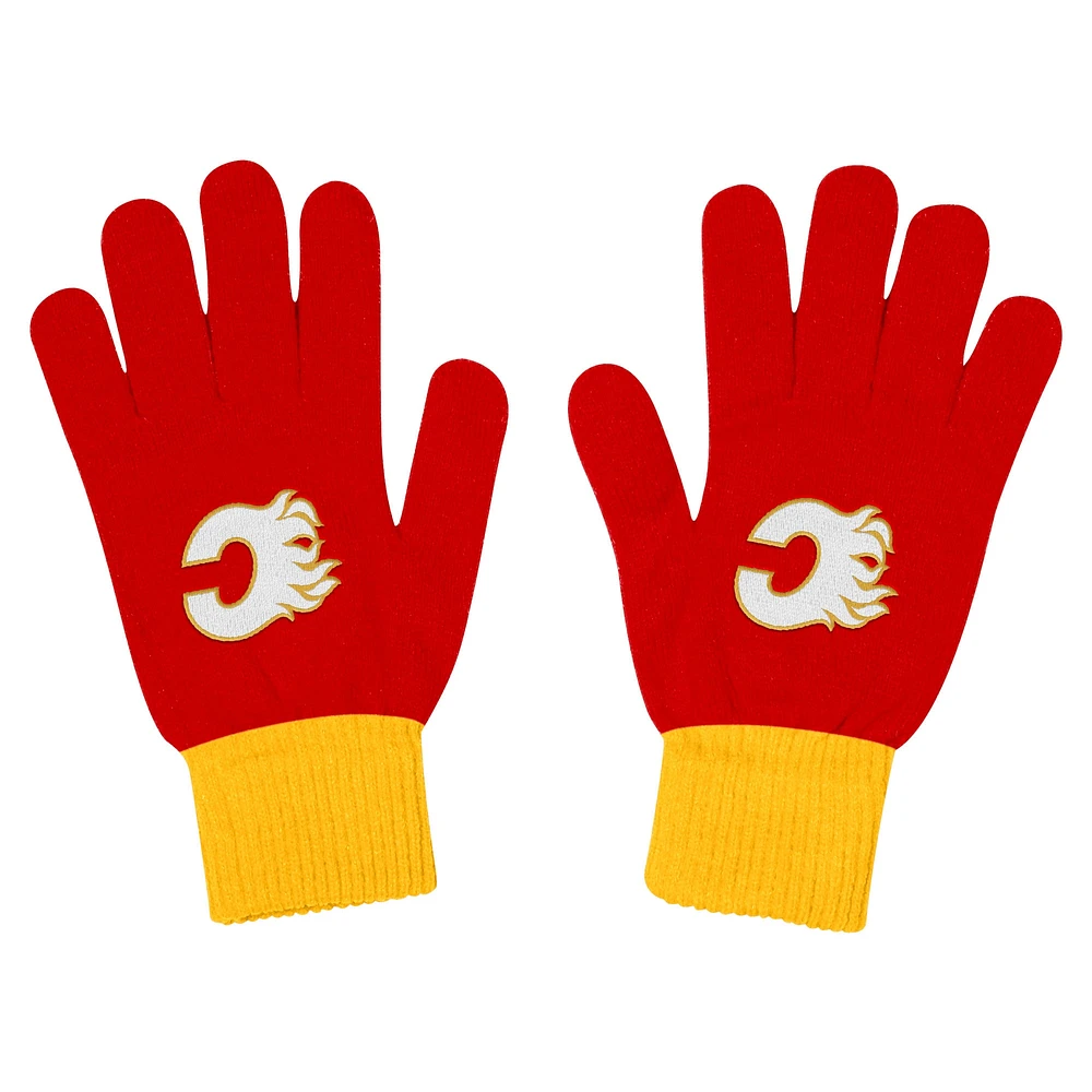 Unisex Fanatics Calgary Flames Scarf, Glove & Knit Combo Pack