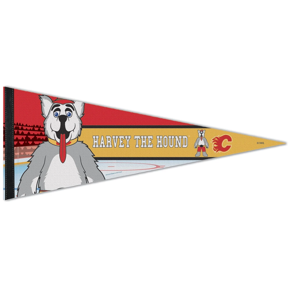 WinCraft Calgary Flames Fanion mascotte premium 12" x 30"