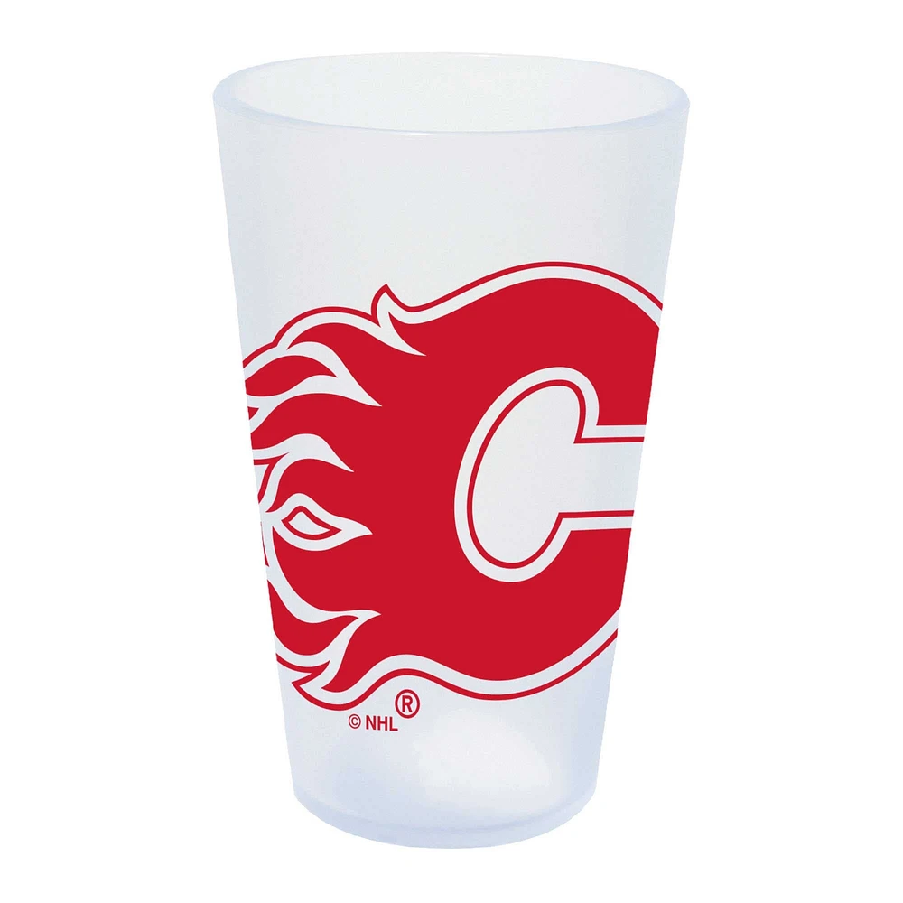 WinCraft Flames de Calgary 16oz. Verre à pinte en silicone Icicle