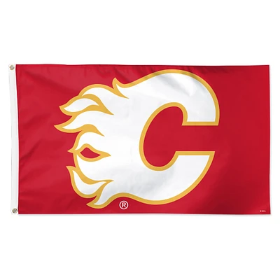 WinCraft Calgary Flames 3' x 5' Drapeau simple face avec logo principal