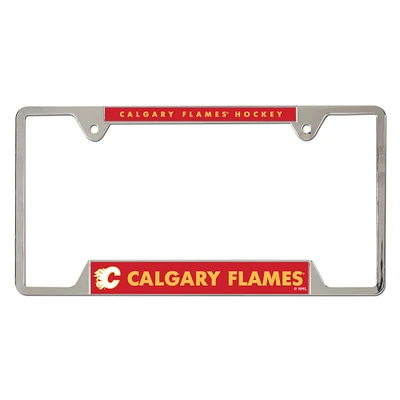 Cadre de plaque d'immatriculation en métal chromé WinCraft Calgary Flames
