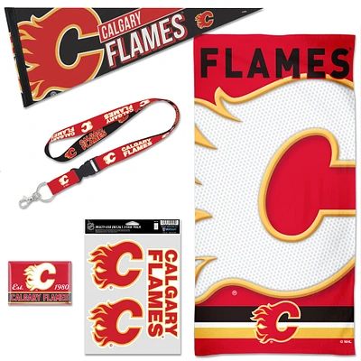 WinCraft Calgary Flames House Fan Accessories Pack