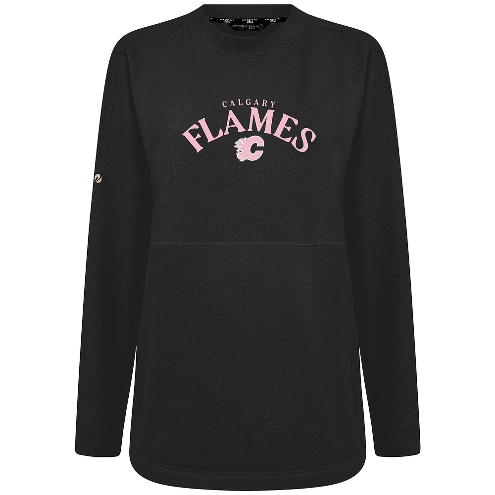 Sweat-shirt à col roulé noir pour femme Calgary Flames Mother's Day Beaudry Arched Pullover