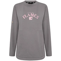 Women's Levelwear Calgary Flames Mother's Day Beaudry Arched Pullover Sweatshirt
