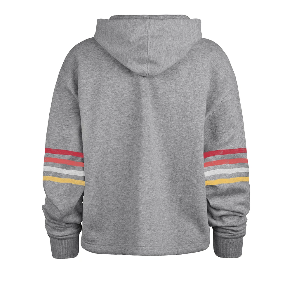 Women's '47 Heather Gray Calgary Flames Bennett Pullover Hoodie