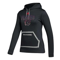 Chandail à capuchon adidas noir pour femmes des Flames de Calgary Chrome Dip AEROREADY