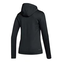 Women's adidas Black Calgary Flames Chrome Dip AEROREADY Pullover Hoodie