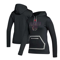 Chandail à capuchon adidas noir pour femmes des Flames de Calgary Chrome Dip AEROREADY