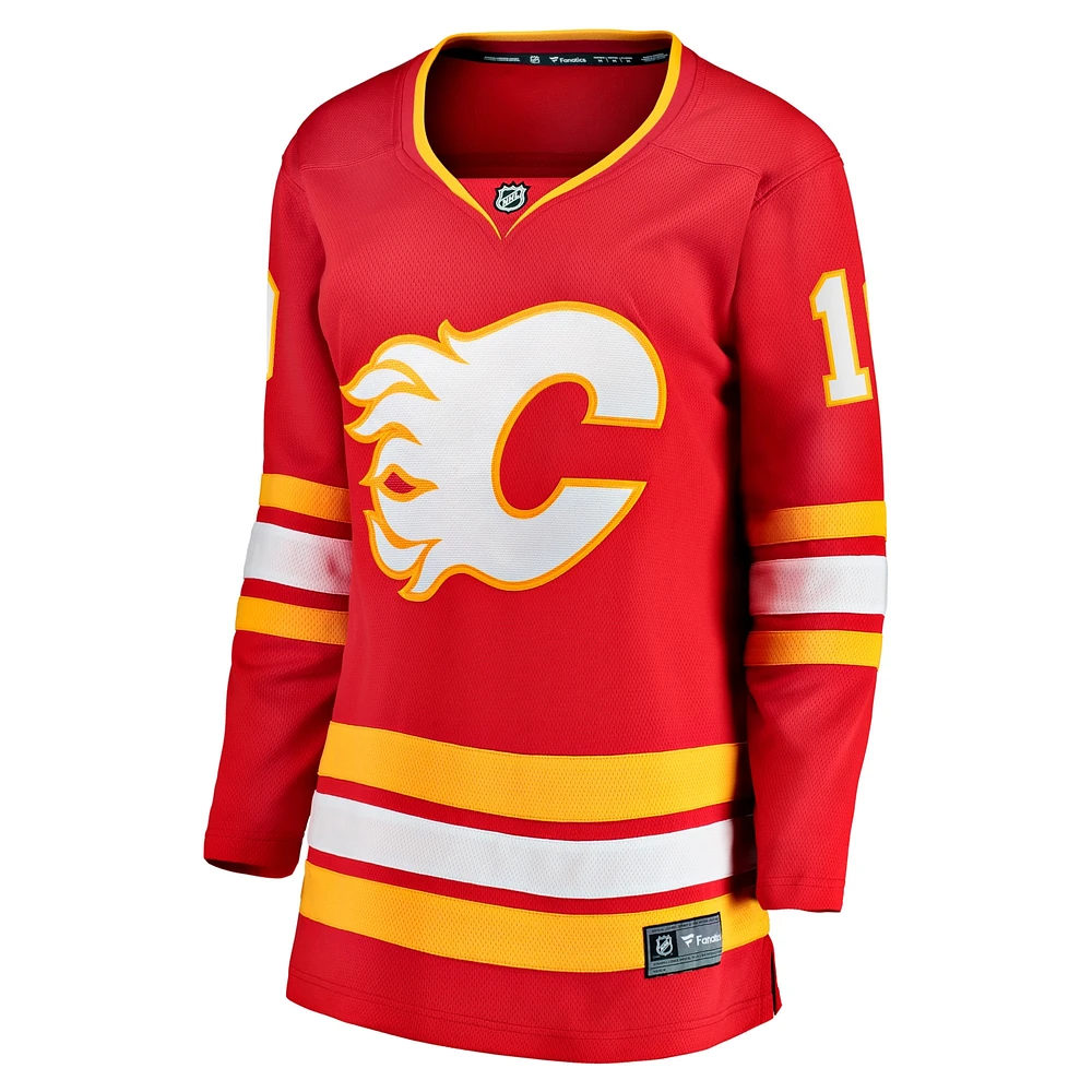 Fanatics pour femmes Jonathan Huberdeau Rouge Maillot de joueur échappé à domicile des Flames Calgary