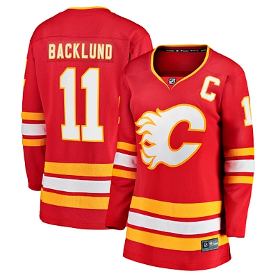 Fanatics féminins Mikael Backlund, échappée à domicile des Flames de Calgary, rouge - Maillot joueur