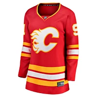 Maillot de joueur échappé à domicile Fanatics Nazem Kadri, rouge des Flames Calgary, pour femmes