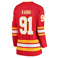 Maillot de joueur échappé à domicile Fanatics Nazem Kadri, rouge des Flames Calgary, pour femmes