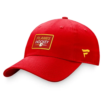 Casquette réglable authentique Pro fanatiques des Flames de Calgary pour femmes, rouge