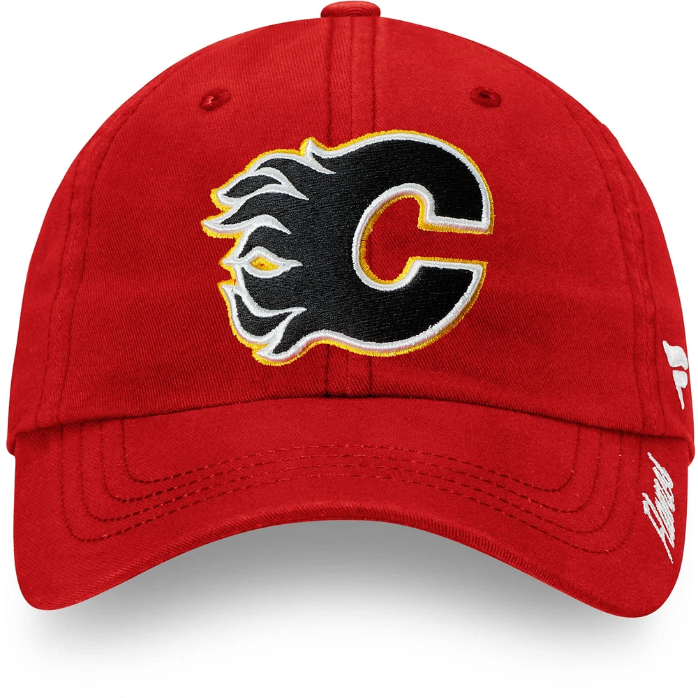 Women's Fanatics Red Calgary Flames Core Primary Logo - Adjustable Hat