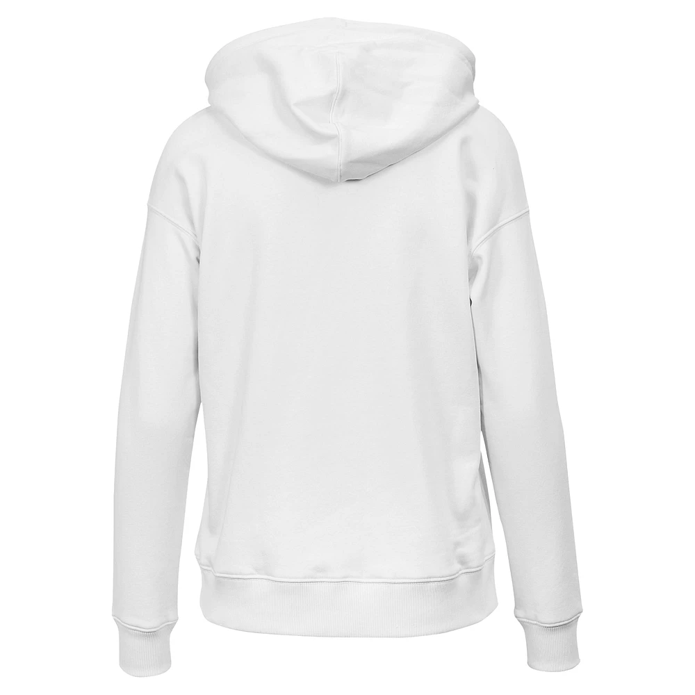 Women's Levelwear  White Calgary Flames Adorn City Capsule Pullover Hoodie