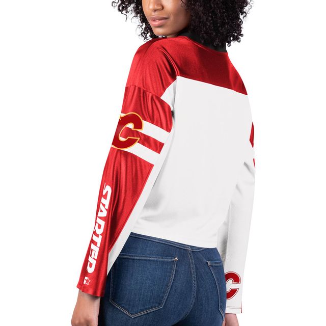 Calgary Flames Starter Arch City Theme Graphic Long Sleeve T-Shirt - Red