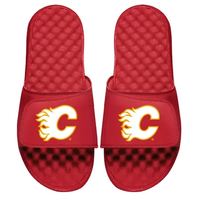 Calgary Flames ISlide Youth Vintage Logo Slide Sandals - Red