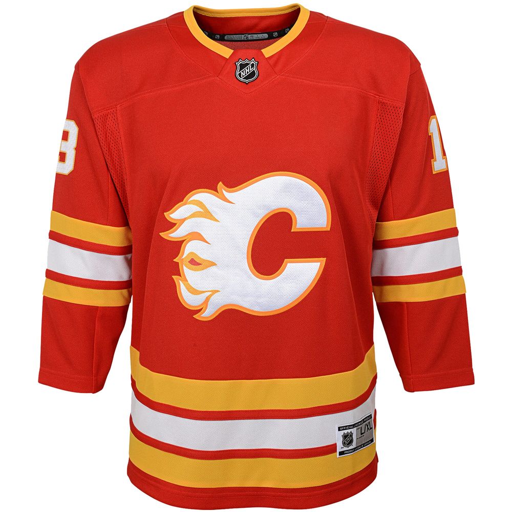 Johnny Gaudreau Calgary Flames Youth 2020/21 Home Premier Player Jersey -  Red