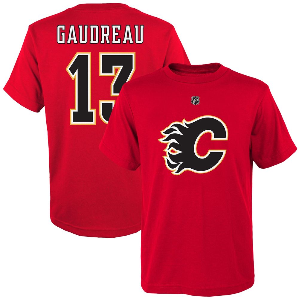 Lids Johnny Gaudreau Calgary Flames Youth Name & Number T-Shirt - Red