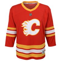 Youth Red Calgary Flames Home Replica Blank Jersey