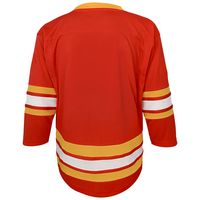 Youth Red Calgary Flames Home Replica Blank Jersey