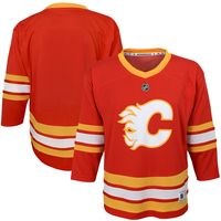 Youth Red Calgary Flames Home Replica Blank Jersey