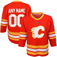 Maillot personnalisé réplique rouge pour jeunes des Flames de Calgary à domicile