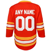 Maillot personnalisé réplique rouge pour jeunes des Flames de Calgary à domicile