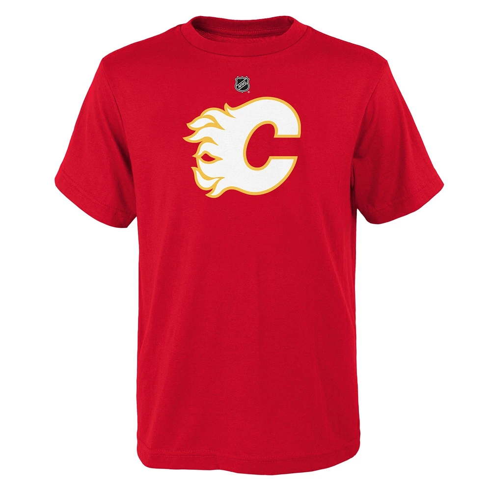 Youth Red Calgary Flames Primary Logo T-Shirt