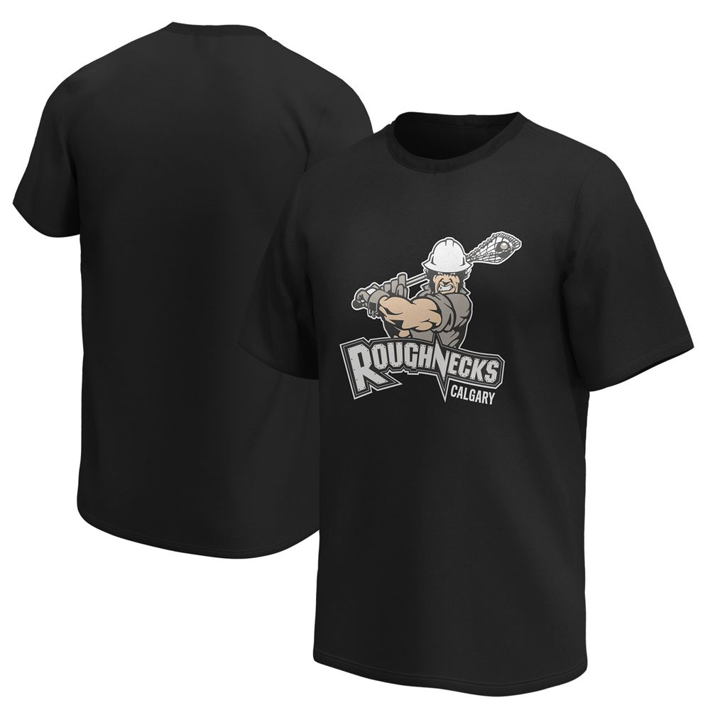 Men's Black Calgary Roughnecks Primary Logo T-Shirt