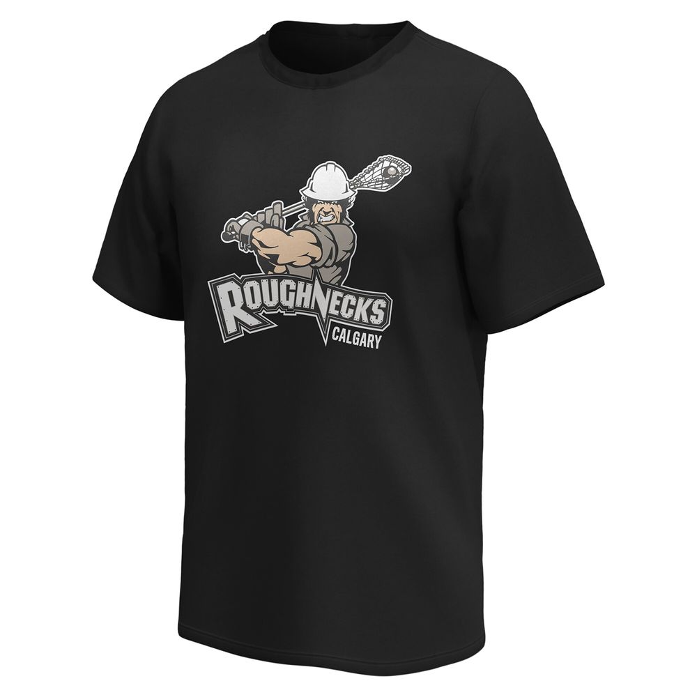 Men's Black Calgary Roughnecks Primary Logo T-Shirt