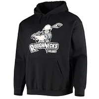 Men's Black Calgary Roughnecks Solid Pullover Hoodie