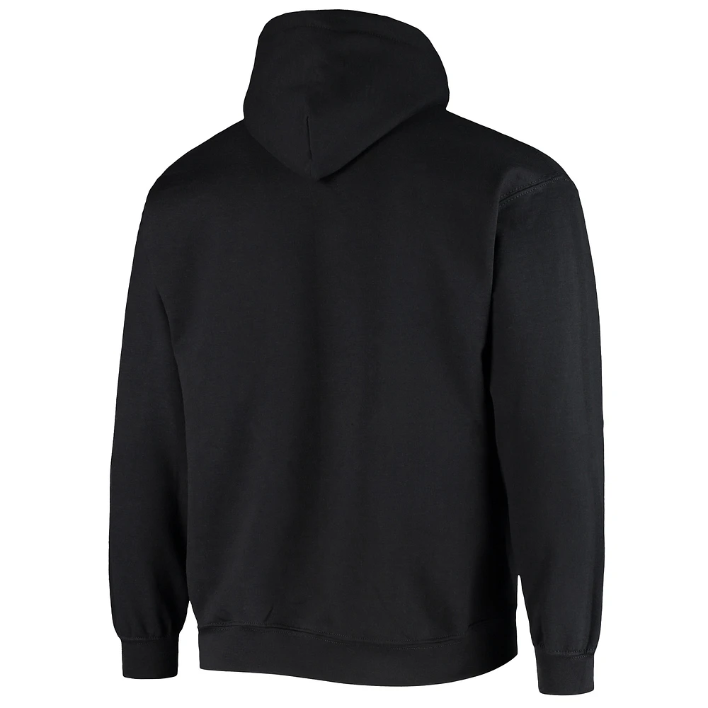 Men's Black Calgary Roughnecks Solid Pullover Hoodie