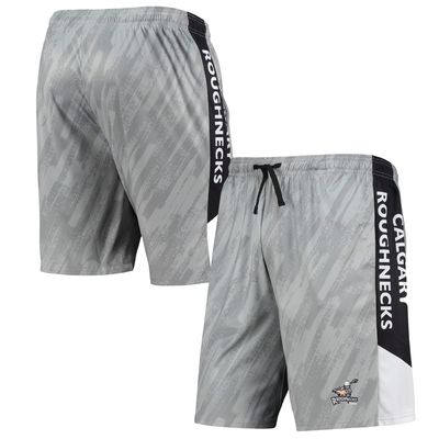 Men's FOCO Gray Calgary Roughnecks Static Mesh Shorts