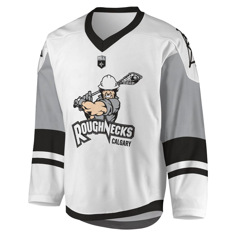 Men's White Calgary Roughnecks - Sublimated Replica Jersey
