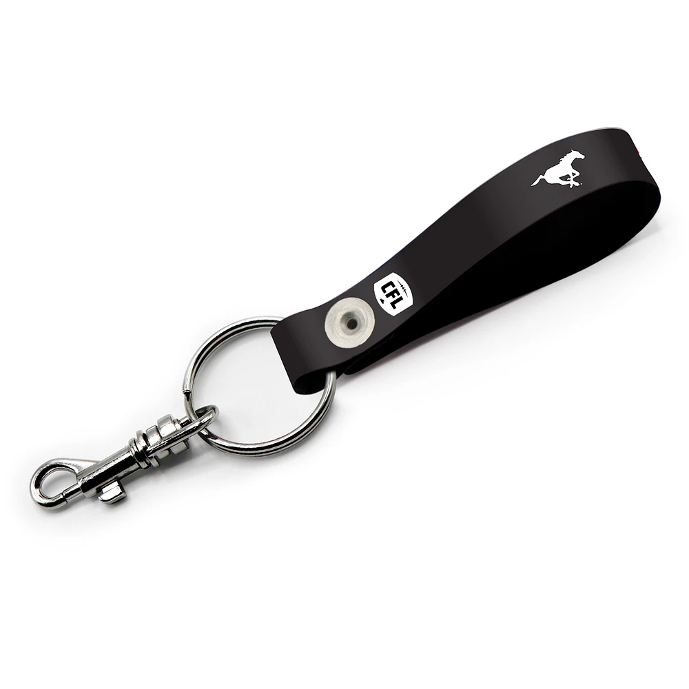  Calgary Stampeders Personalized Leather Loop Keychain