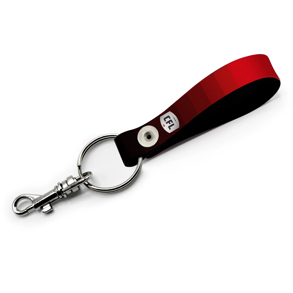 Calgary Stampeders Personalized Leather Loop Keychain