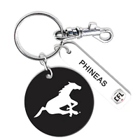 Porte-clés rond en cuir personnalisé des Stampeders de Calgary