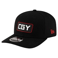 Casquette extensible noire à boutons-pression 9SEVENTY Sideline des Stampeders de Calgary de New Era pour homme