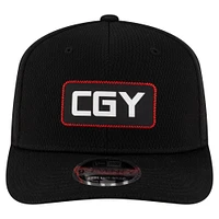 Casquette extensible noire à boutons-pression 9SEVENTY Sideline des Stampeders de Calgary de New Era pour homme
