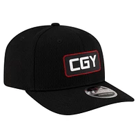 Casquette extensible noire à boutons-pression 9SEVENTY Sideline des Stampeders de Calgary de New Era pour homme