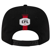 Casquette extensible noire à boutons-pression 9SEVENTY Sideline des Stampeders de Calgary de New Era pour homme