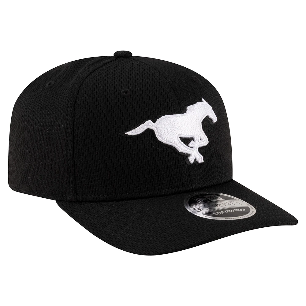 Men's New Era Black Calgary Stampeders Sideline Alternate 9SEVENTY Stretch-Snap Hat