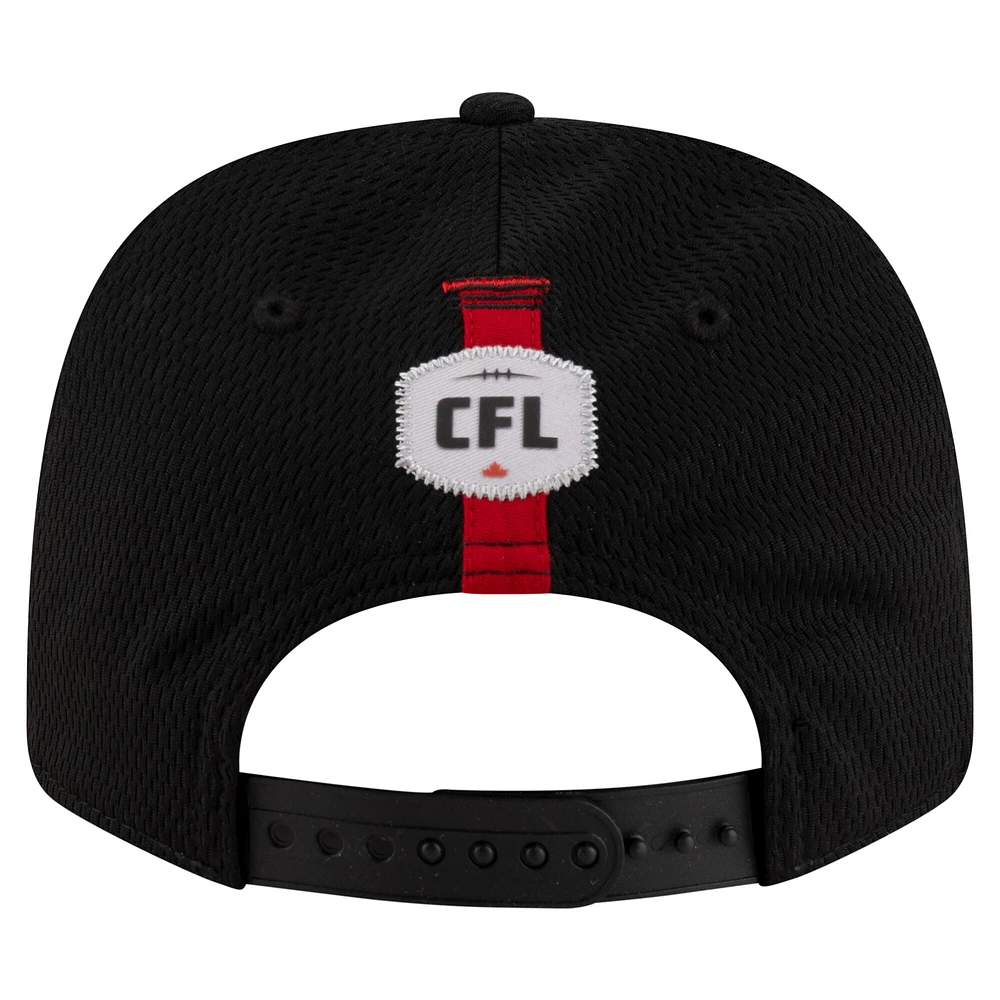 Men's New Era Black Calgary Stampeders Sideline Alternate 9SEVENTY Stretch-Snap Hat