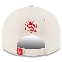 Casquette ajustable Snapback 9FIFTY crème pour hommes des Stampeders de Calgary Turf Traditions Retro Crown de New Era