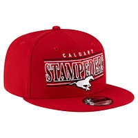 Men's New Era Red Calgary Stampeders Sideline 9FIFTY Snapback Hat