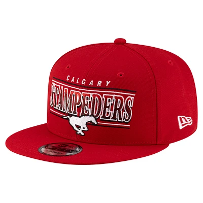 Men's New Era Red Calgary Stampeders Sideline 9FIFTY Snapback Hat