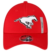 Casquette réglable 9FORTY Sideline des Stampeders de Calgary New Era pour homme, rouge