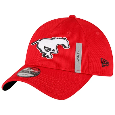 Casquette réglable 9TWENTY Sideline des Stampeders de Calgary New Era pour homme, rouge